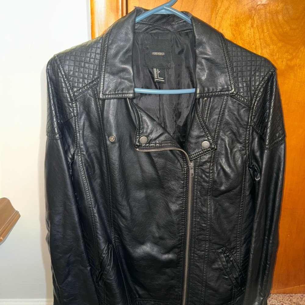 Black Faux Leather Jacket